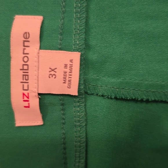 LIZ CLAIBORNE BRAND WOMEN'S PLUS PULL-ON GREEN BERMUDA MID-RISE SHORTS SIZE 3X - Picture 4 of 12